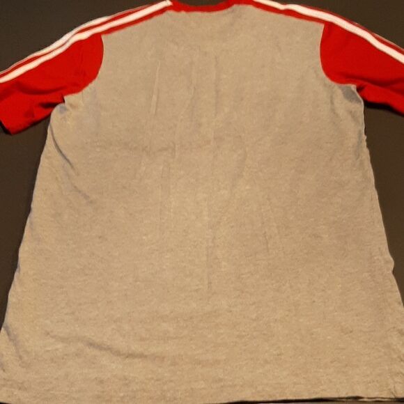 Adidas New Red Blue and Gray Tee - Picture 4 of 8